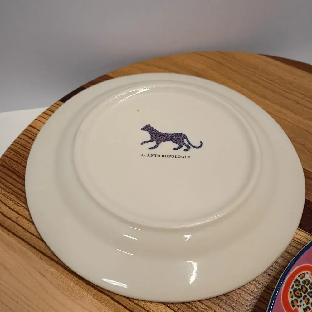 Anthropologie Leopards Dessert Side Plate (Set of 2, Rare)
